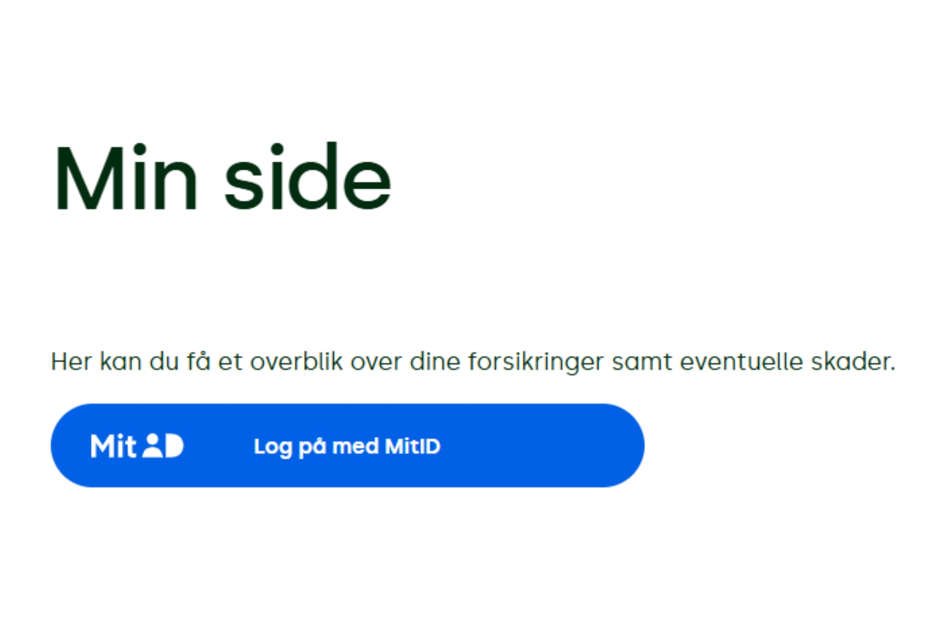 Min side - Log ind
