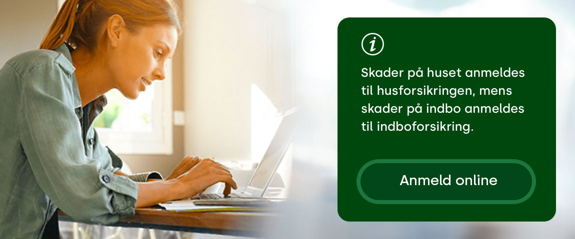 Anmeld online husforsikring - indbo